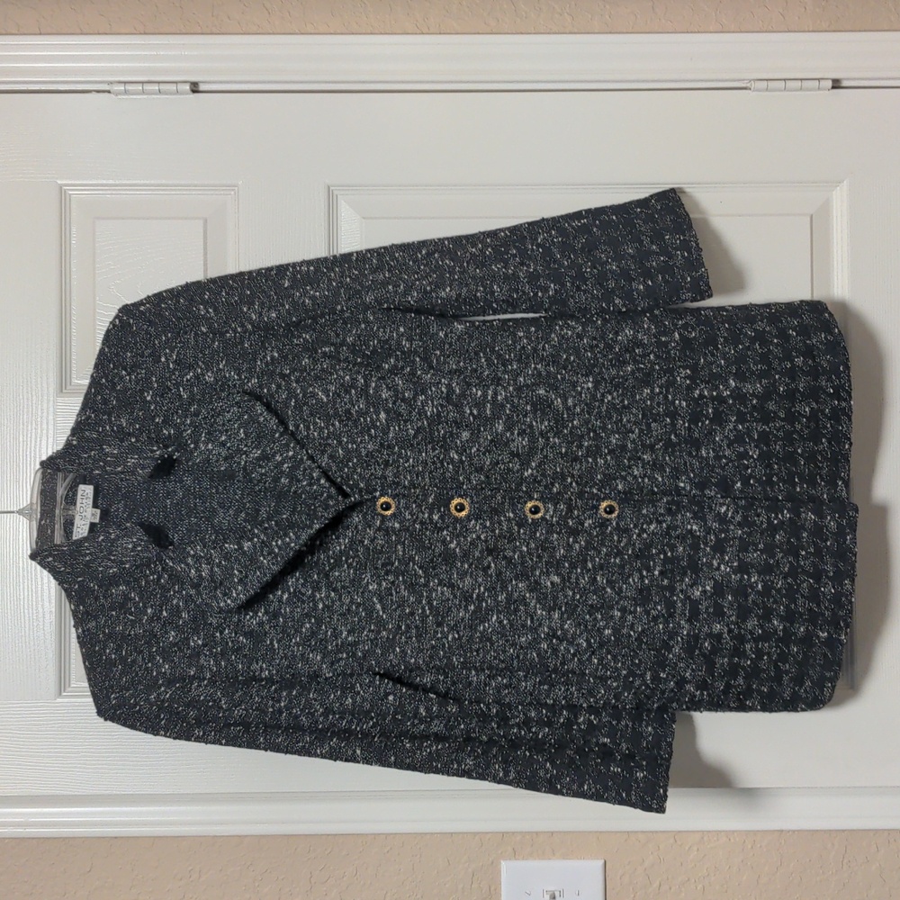 St. John Collection Tweed Coat w/Shoulder Pads